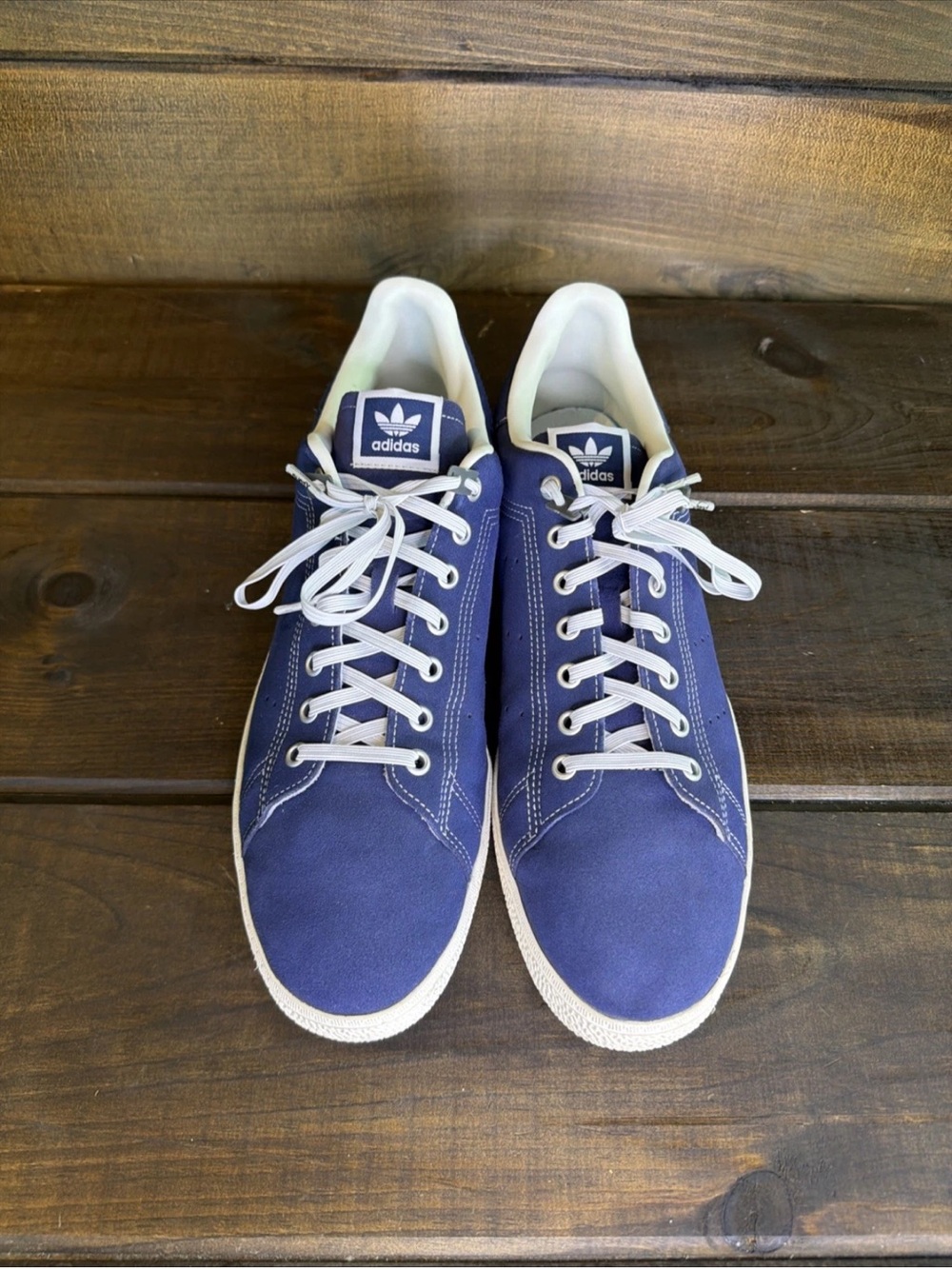 Adidas Stan Smith CS Blue Suede Sneakers Shoes Men Size 14